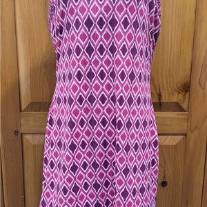 Athleta Pink and Purple Geometric Dress